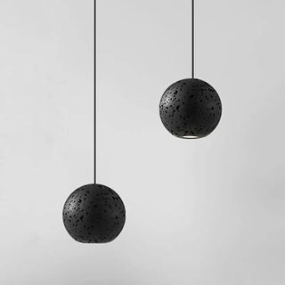 SPHBLK Minimalist Modern Black Sphere Ceiling Light – view 4