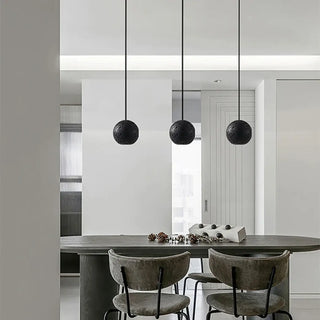 SPHBLK Minimalist Modern Black Sphere Ceiling Light – view 1