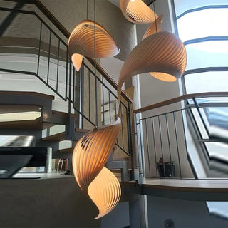 MOJA Spiral Yellow Modern Elegant Ceiling Light – view 6