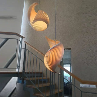 MOJA Spiral Yellow Modern Elegant Ceiling Light – view 2