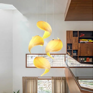 MOJA Spiral Yellow Modern Elegant Ceiling Light – view 4