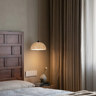 DIRANA Travertine Beige Half-Sphere Ceiling Light – view 1