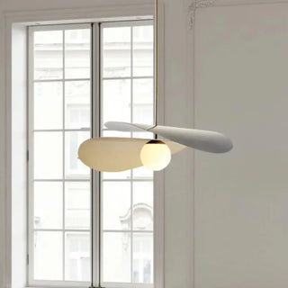 DOMLA Modern Three-Blade White and Gold Ceiling Light – view 2