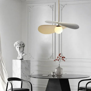 DOMLA Modern Three-Blade White and Gold Ceiling Light – view 1