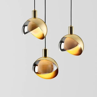 GOLDIRA Smoked Glass Gilded Ceiling Light – view 6