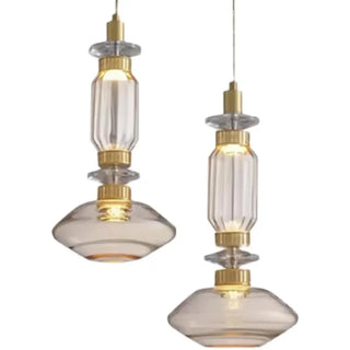 REVRES Glass Brass Elegant Modern Pendant – view 2