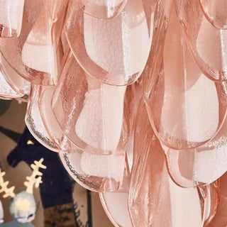 Pink petal design glass pendant light, luxury decorative ceiling fixture