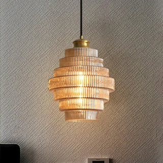 CASSIR Art Deco Glass Streak Ceiling Light – view 3