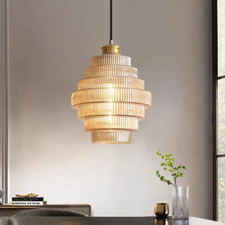 CASSIR Art Deco Glass Streak Ceiling Light – view 1