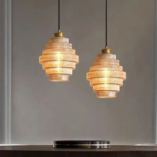 CASSIR Art Deco Glass Streak Ceiling Light – view 5