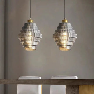 CASSIR Art Deco Glass Streak Ceiling Light – view 6