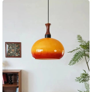 SUNGRAD Vintage Orange Sun Gradient Design Ceiling Light – view 1