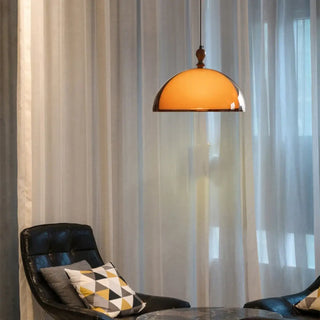 CHURIE Orange Retro Dome Ceiling Light – view 1
