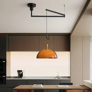 CHURIE Orange Retro Dome Ceiling Light – view 2