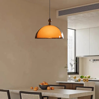 CHURIE Orange Retro Dome Ceiling Light – view 3