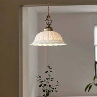 CHRIE Retro-Chic Ceramic Dome Ceiling Light – view 4