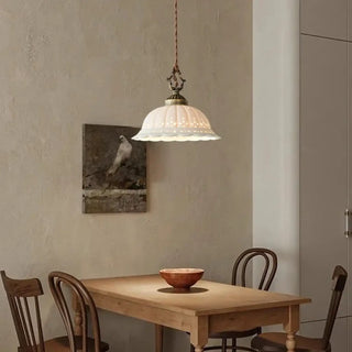 CHRIE Retro-Chic Ceramic Dome Ceiling Light – view 1