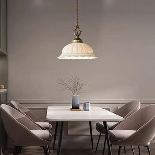 CHRIE Retro-Chic Ceramic Dome Ceiling Light – view 3