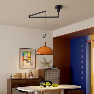DOMEY Retro Amber Glass Dome Ceiling Light – view 2