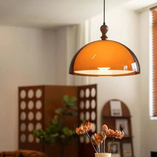 DOMEY Retro Amber Glass Dome Ceiling Light – view 4