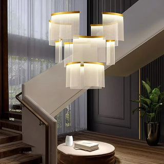 CASCA Gilded Waterfall Luminous Veils Ceiling Light – view 1