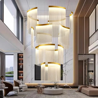 CASCA Gilded Waterfall Luminous Veils Ceiling Light – view 3