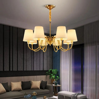 FLARO Gilded Classic Floral Fabric Ceiling Light – view 5
