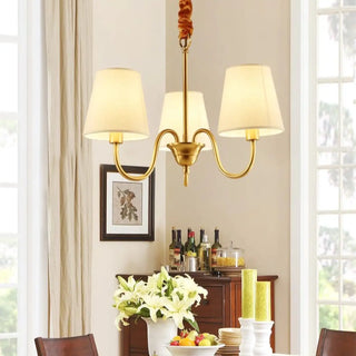FLARO Gilded Classic Floral Fabric Ceiling Light – view 2