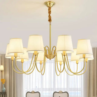 FLARO Gilded Classic Floral Fabric Ceiling Light – view 1