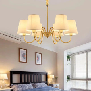FLARO Gilded Classic Floral Fabric Ceiling Light – view 6