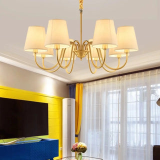 FLARO Gilded Classic Floral Fabric Ceiling Light – view 3