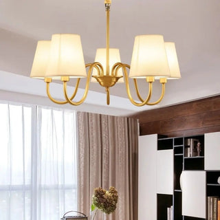 FLARO Gilded Classic Floral Fabric Ceiling Light – view 7