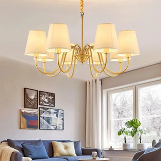 FLARO Gilded Classic Floral Fabric Ceiling Light – view 4