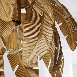 FUTUIRYS Gilded Metal Decorative Leaves Ceiling Light – view 5