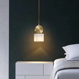 ORTELAH Double Brass Glass Marble Pendant – view 1