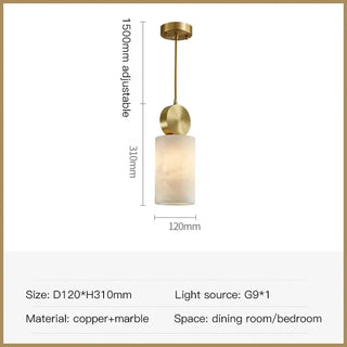 ORTELAH Double Brass Glass Marble Pendant – view 5