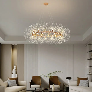 DESIO Elegant Crown-Shaped Gilded Foliage Ceiling Light – view 2