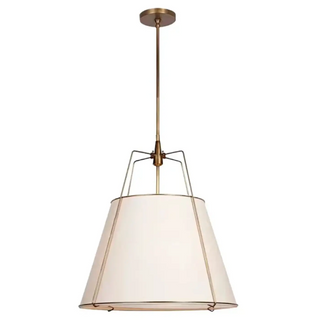 Linen fabric pendant light with elegant shade, cozy hanging ceiling lamp
