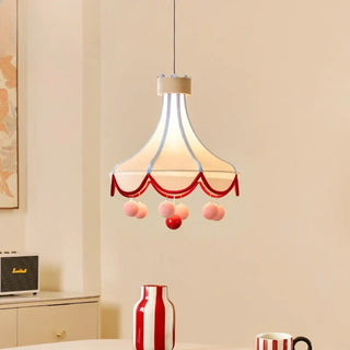 Circus themed kids pendant light, playful children's bedroom ceiling fixture