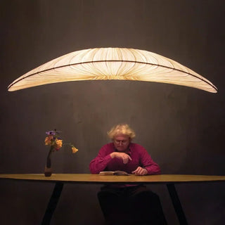 LUDA XXL Natural Fiber Leaf Modern Ceiling Light – view 6