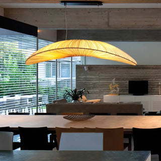 LUDA XXL Natural Fiber Leaf Modern Ceiling Light – view 1