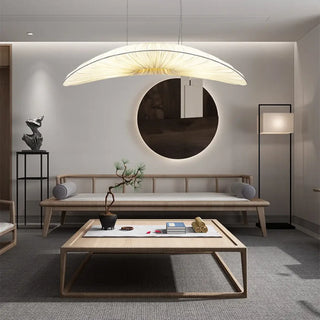 LUDA XXL Natural Fiber Leaf Modern Ceiling Light – view 3