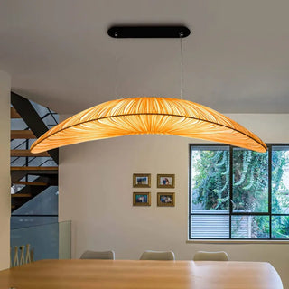 LUDA XXL Natural Fiber Leaf Modern Ceiling Light – view 5