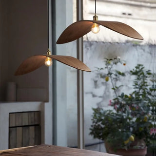 FESI Natural Wood Curved Leaves Design Ceiling Light – view 3