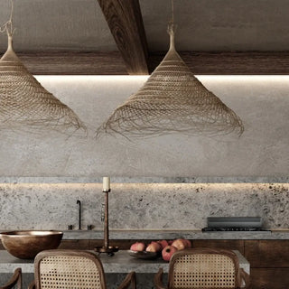 COHA Natural Fiber Conical Bohemian-Chic Ceiling Light – view 4