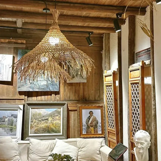 NAFI Natural Fibers Bohemian Chic Ceiling Light – view 2