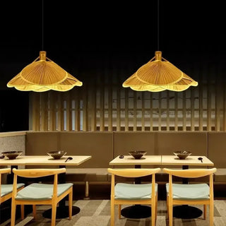BOUFLE Natural Bamboo Braid Flower Ceiling Light – view 4