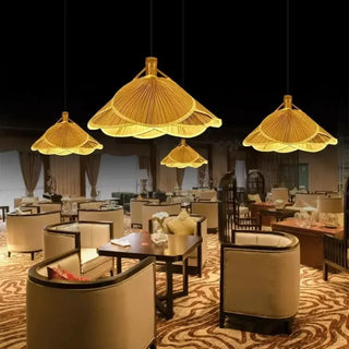 BOUFLE Natural Bamboo Braid Flower Ceiling Light – view 3