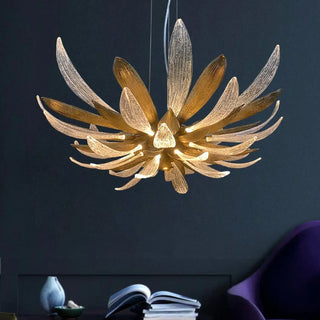 FLORALIS Flower Glass Copper Elegant Large Room Ceiling Light – view 4