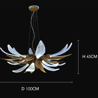 FLORALIS Flower Glass Copper Elegant Large Room Ceiling Light – view 8